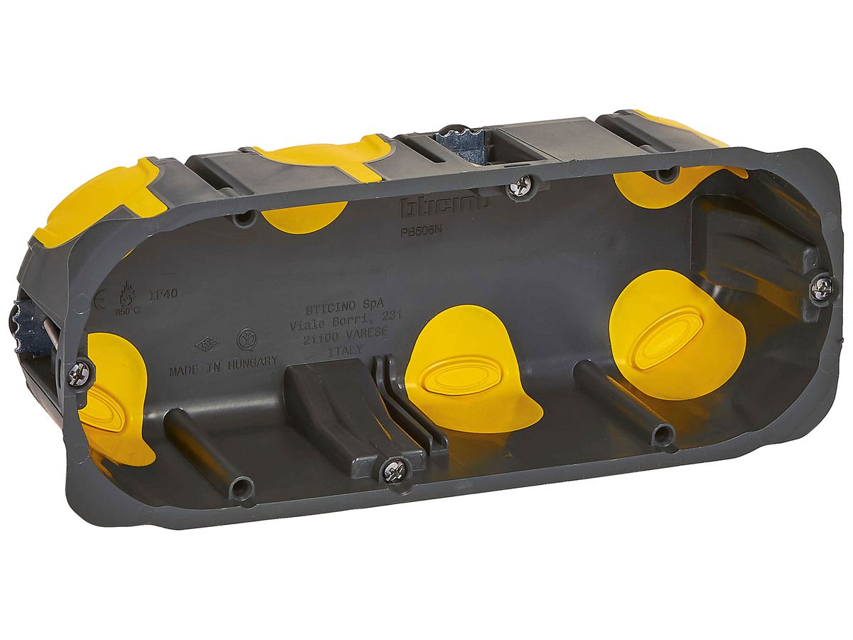 Hohlwanddose Legrand Bticino 183×71mm 52mm 6 Module grau