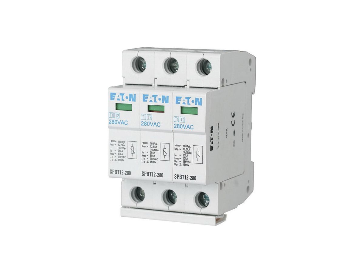 Kombiableiter-Einsatz Eaton SPBT12-280/3 3P 12.5kA 280VAC 3TE