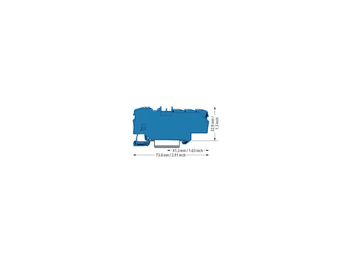 Durchgangsklemme WAGO Contact TOPJOB S 1×6/6×1.5mm² Ex e II blau