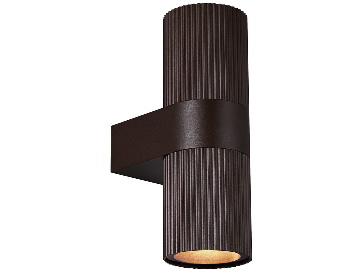 Wandleuchte Nordlux Kyklop Ripple 2×GU10 25W IP54 Ø86×140mm rost