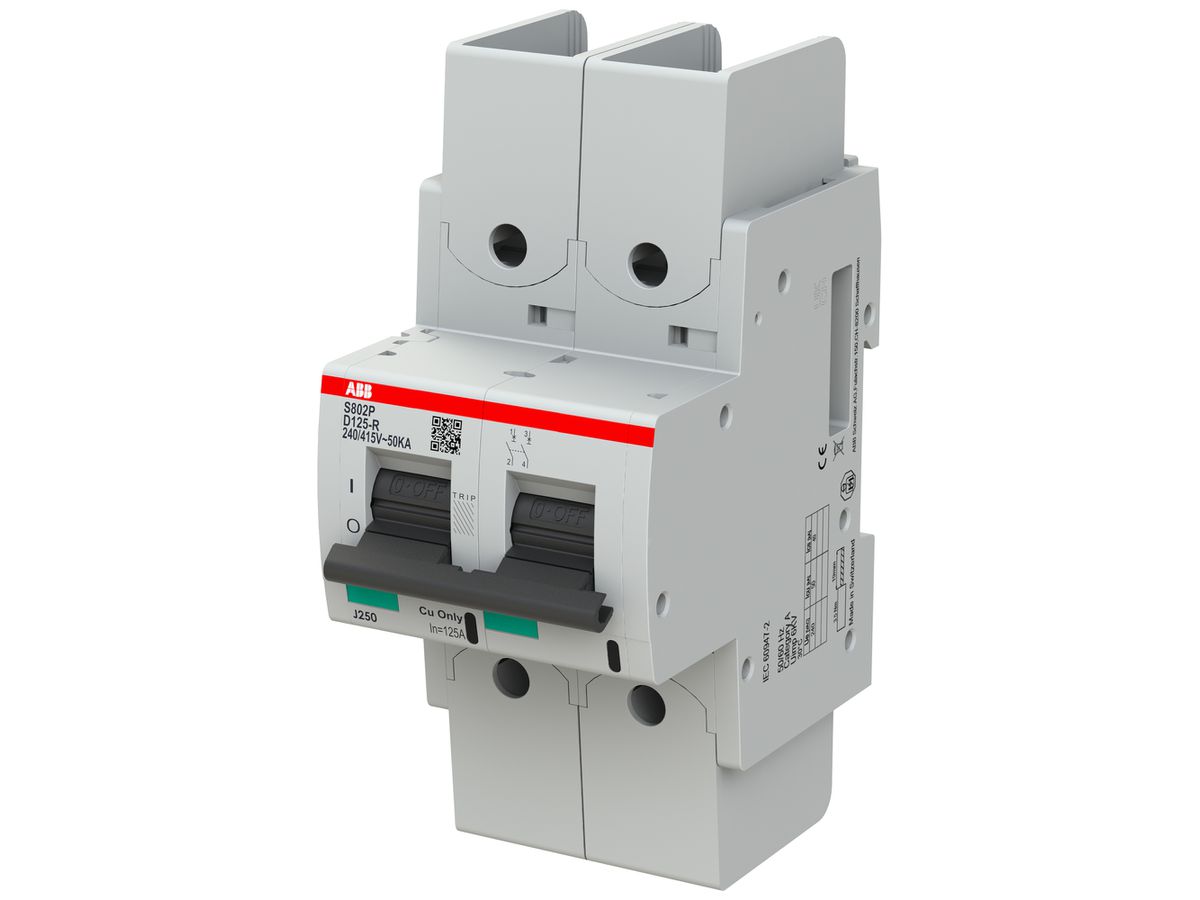 Leitungsschutzschalter ABB S802P-D125-R 2P 400V D-125A 50kA 3.5TE
