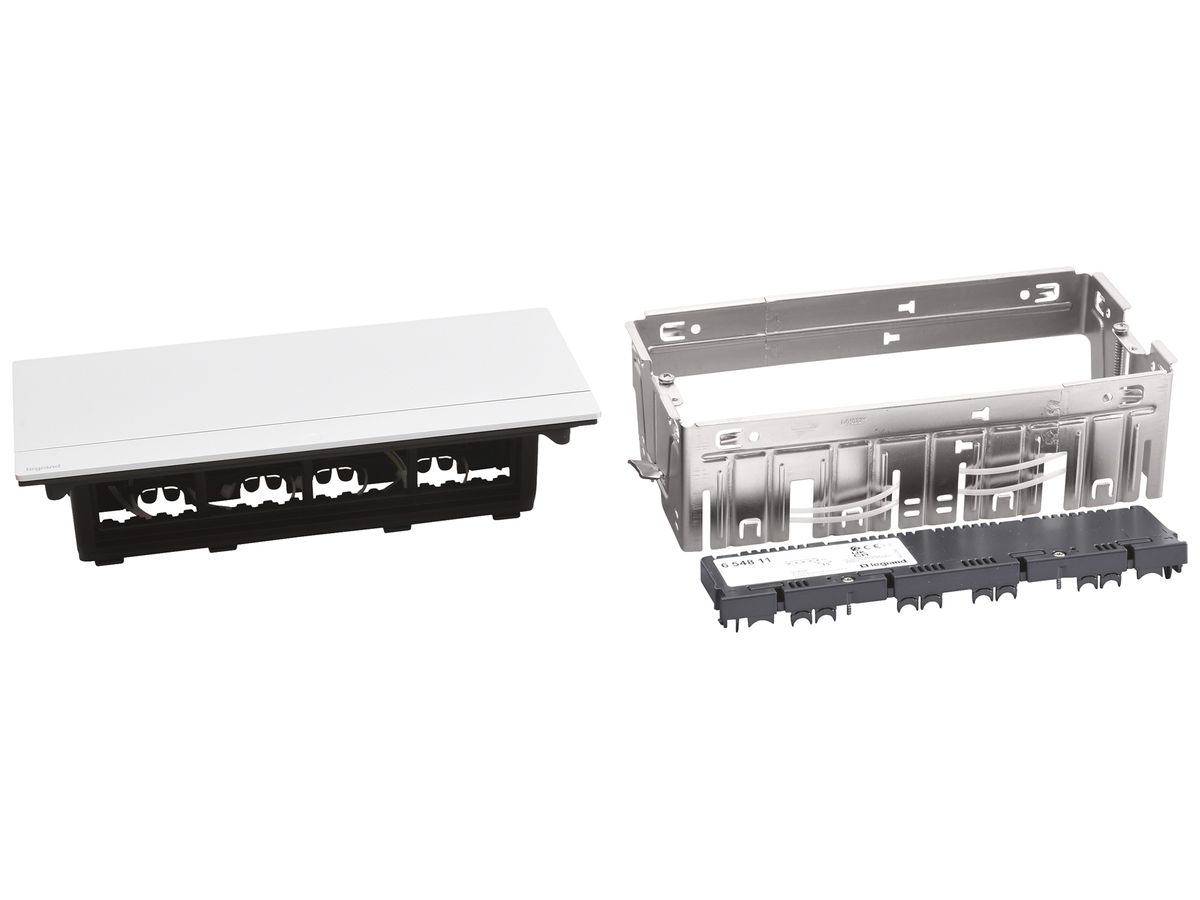 Tischsteckdose POP-UP für 8 Module Mosaic alu
