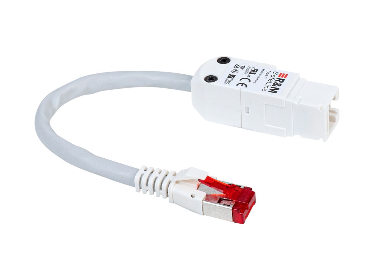 Adapterkabel R&M SafeLine Type C 10Gbit/s Ethernet RJ45 Kat.6A