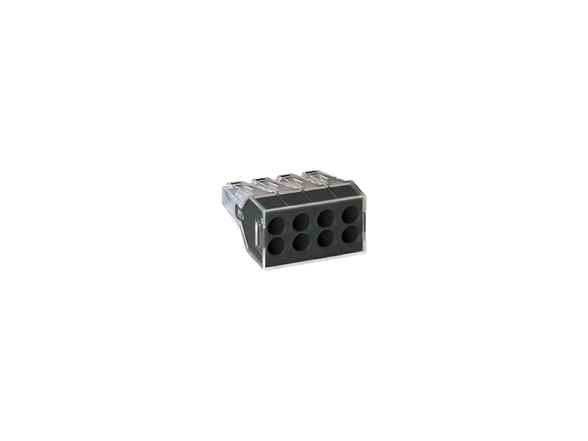Verbindungsklemme WAGO 8P 2.5mm² transparent