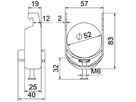 Schnellverleger BET 2056 U-Fuss Kunststoff 46…52mm 1×Kabel Aluminium