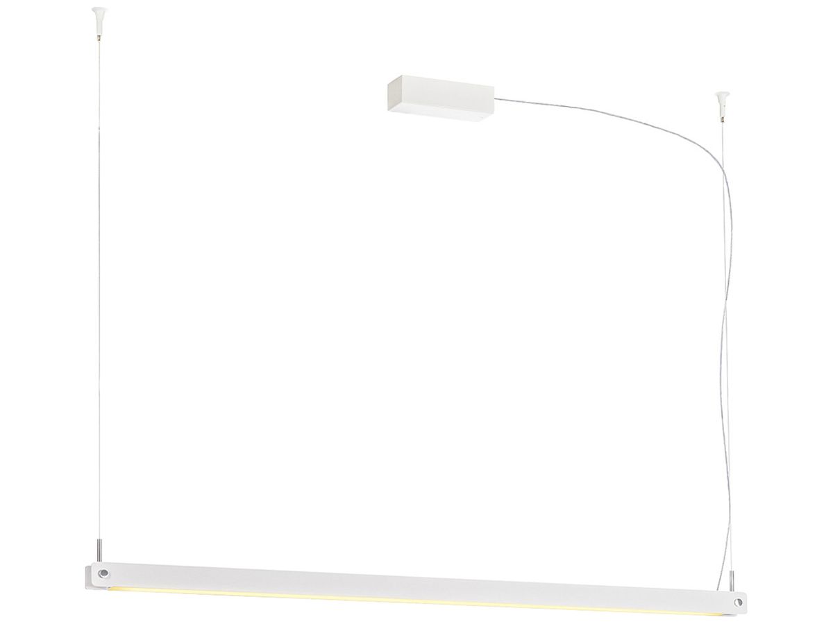 LED-Pendelleuchte SLV NOYA PHASE 32W 2025lm 2700/3000K 1200×42×40mm weiss