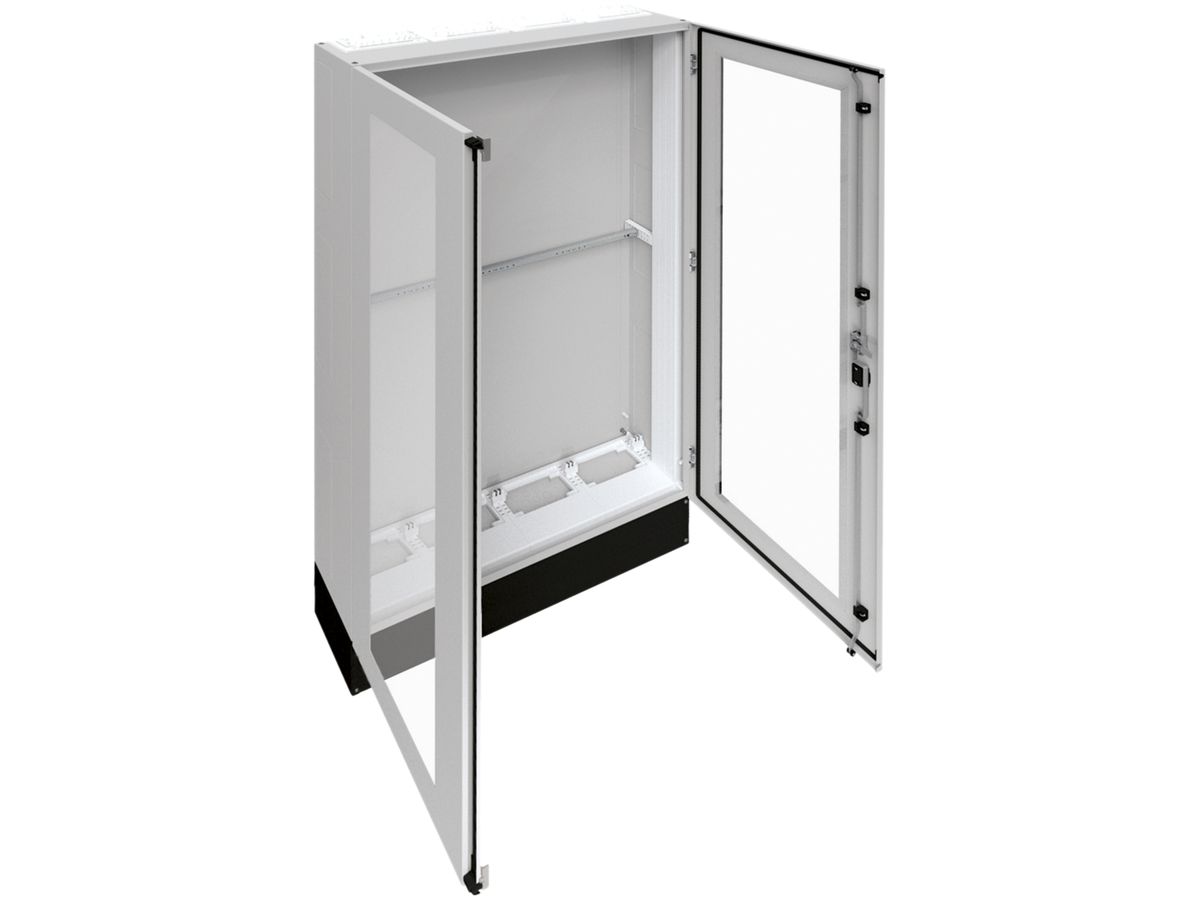 Schrank Hager univers SK I 1850×1050×275mm mit Sockel 200mm+Tür transparent IP55