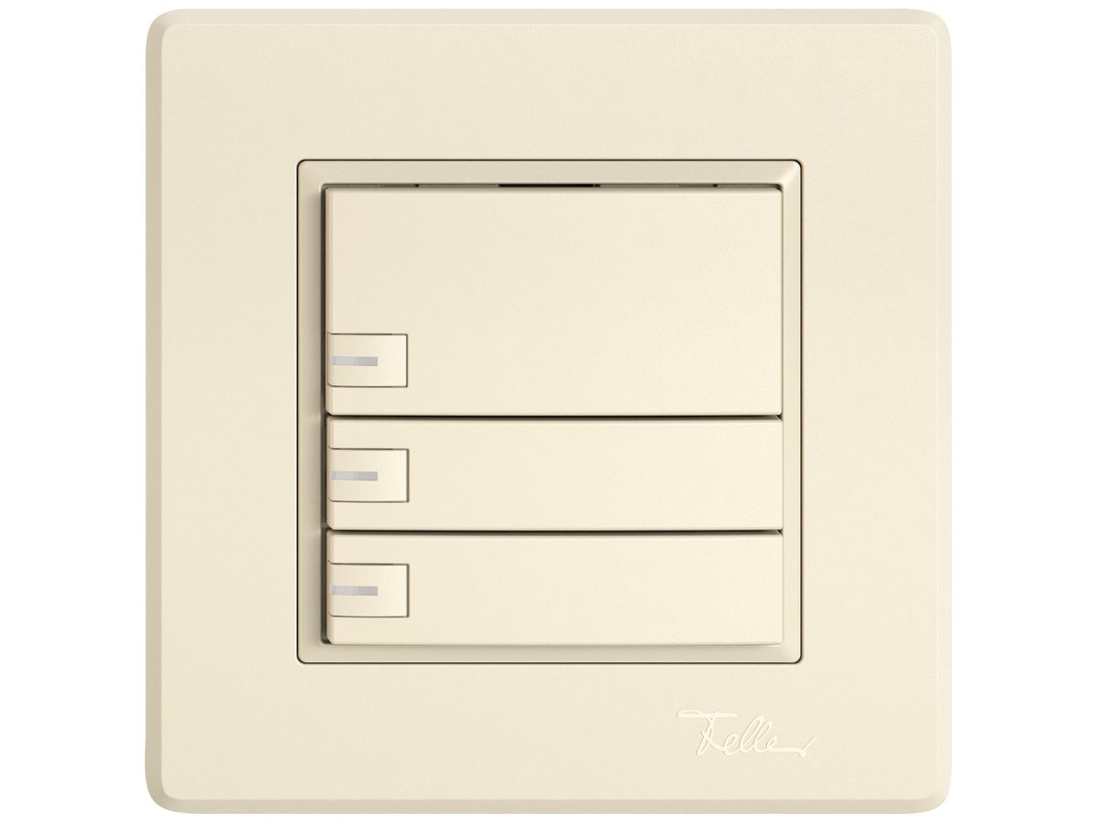 UP-KNX-Taster RGB EDIZIO.liv SNAPFIX® Temperaturfüh.RGB-LED 3×T 1-Tbed.cr