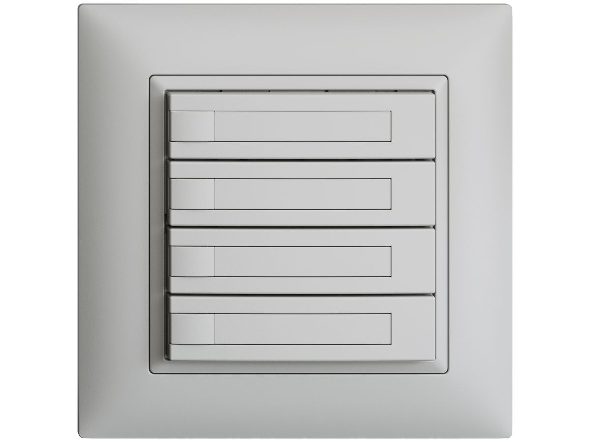 UP-Universaltaster 4×1T EDIZIOdue hellgrau, mit Papier, ohne LED
