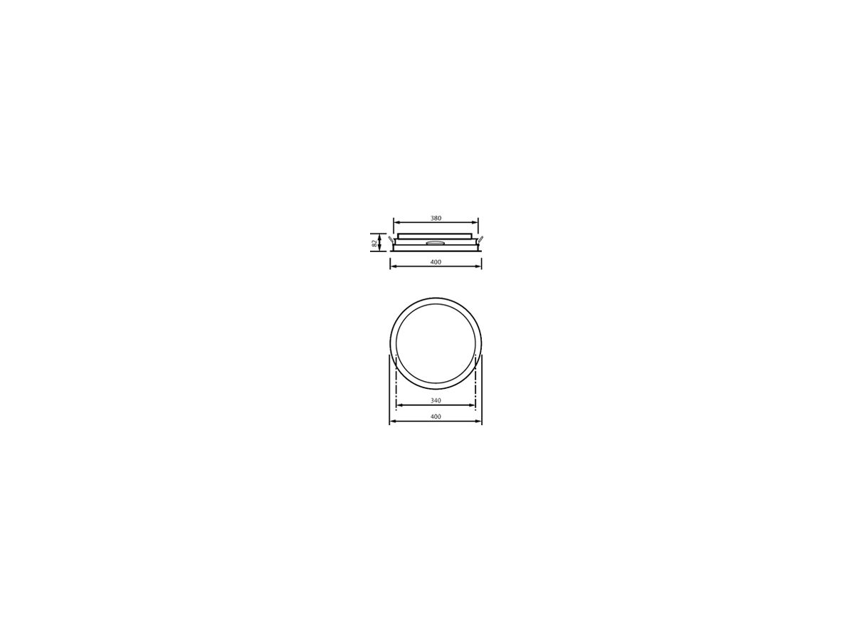 EB-LED-Deckenleuchte Philips Essential 15.4W 1817lm 930 DALI Ø400×82mm weiss