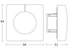 UP-Lichtsensor Steinel LightSensor Dual V3 KNX, eckig weiss