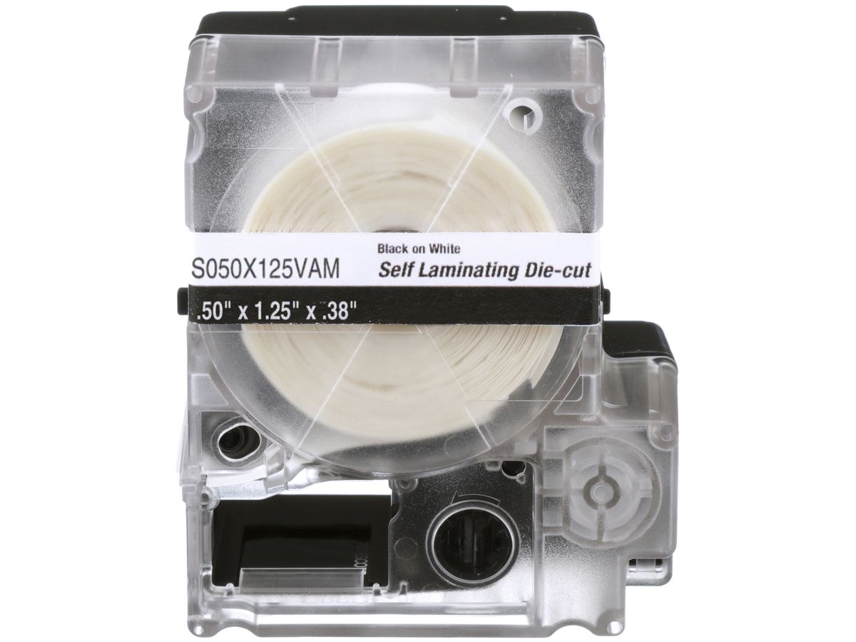 Etikettenkassette Panduit MP, selbstlaminierend, 12.7×31.8mm klar/weiss