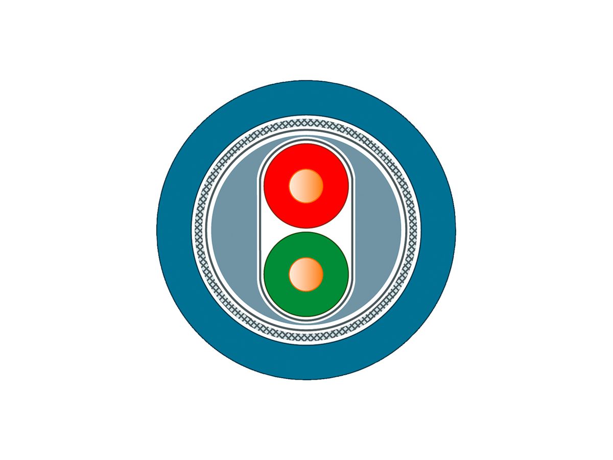 Buskabel Siemens PROFIBUS FC Process 1×2×1 geschirmt PVC Eca blau