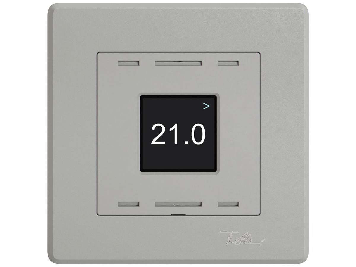 UP-Bedienaufsatz zu Raumtemperatursensor EDIZIO.liv Wiser SNAPFIX® CO2 hellgrau