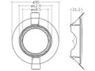 Abdeckring Tridonic ACS TRIM RING SWIVEL Ø68mm 30° schwarz