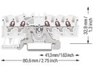 Durchgangs-Reihenklemme WAGO TOPJOB S 1.5mm² 18A 800V 1Etg×5P Ex weiss