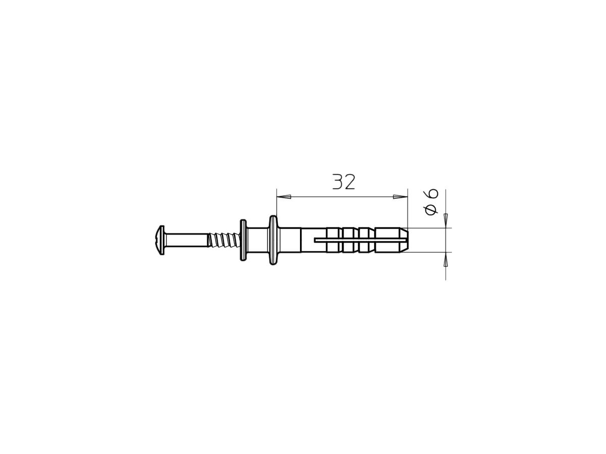 Nageldübel Bettermann 6×40mm