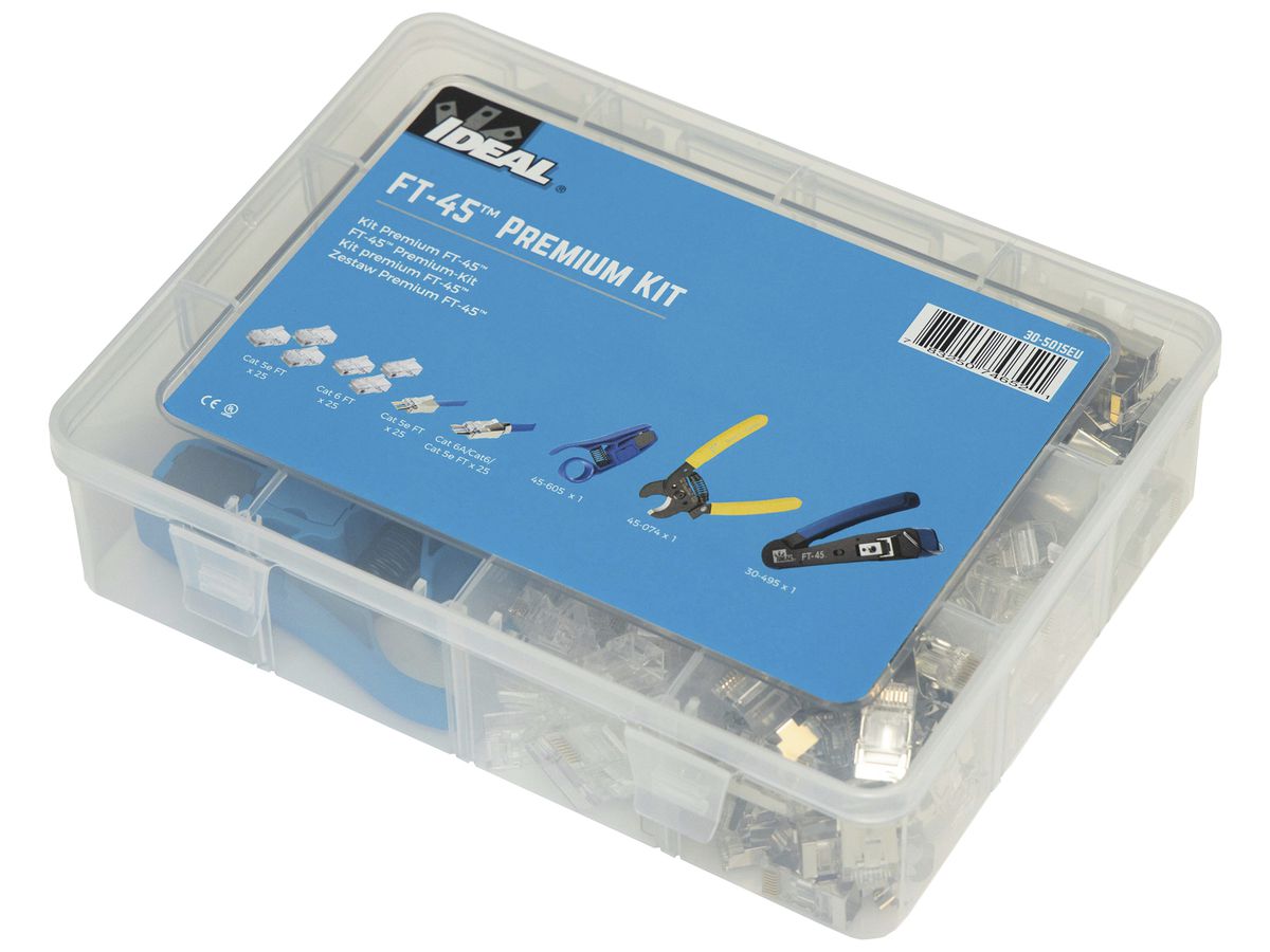 Crimpset IDEAL INDUSTRIES EMEA für geschirmte RJ45-Stecker