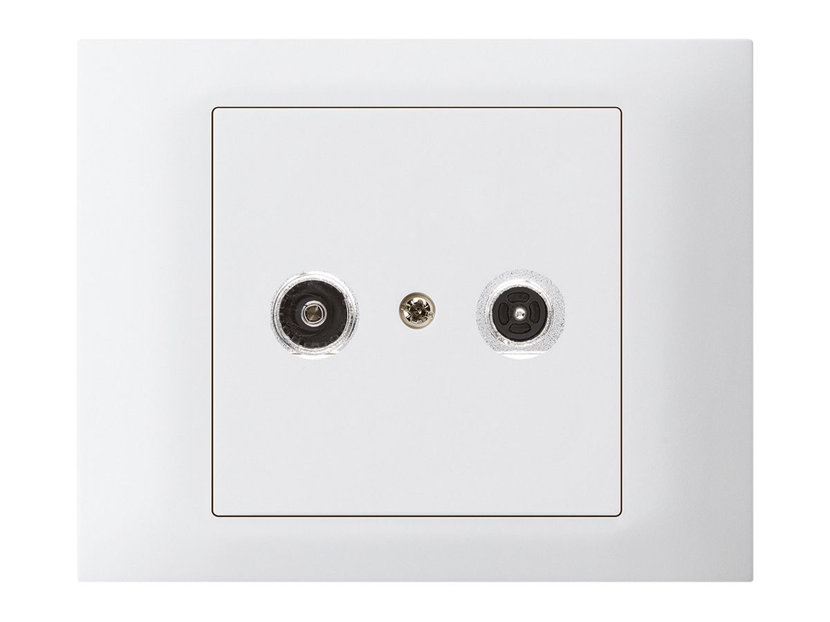EB-Antennendose kallysto R-TV Bauart T mit EB-Dose G3 10.5dB 2GHz weiss