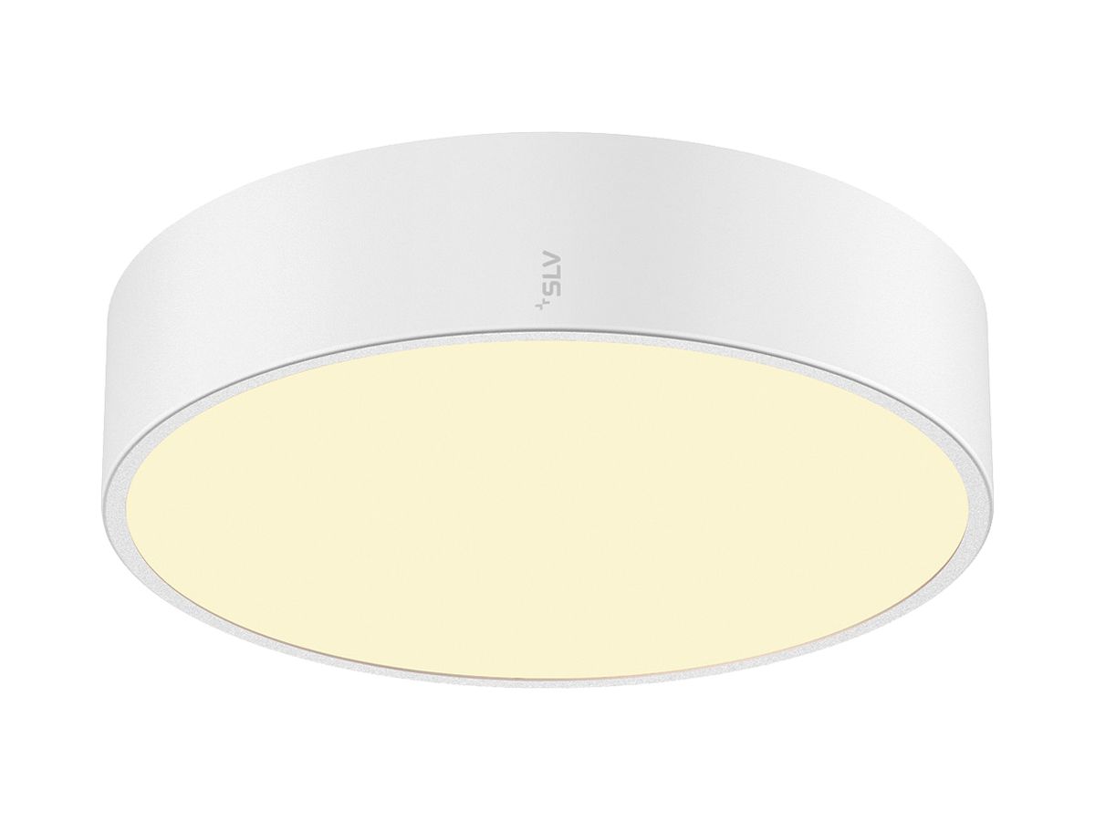 LED-Deckenleuchte SLV MEDO PRO 30 10W 1350lm 930/940 IP50 DALI Ø280mm weiss