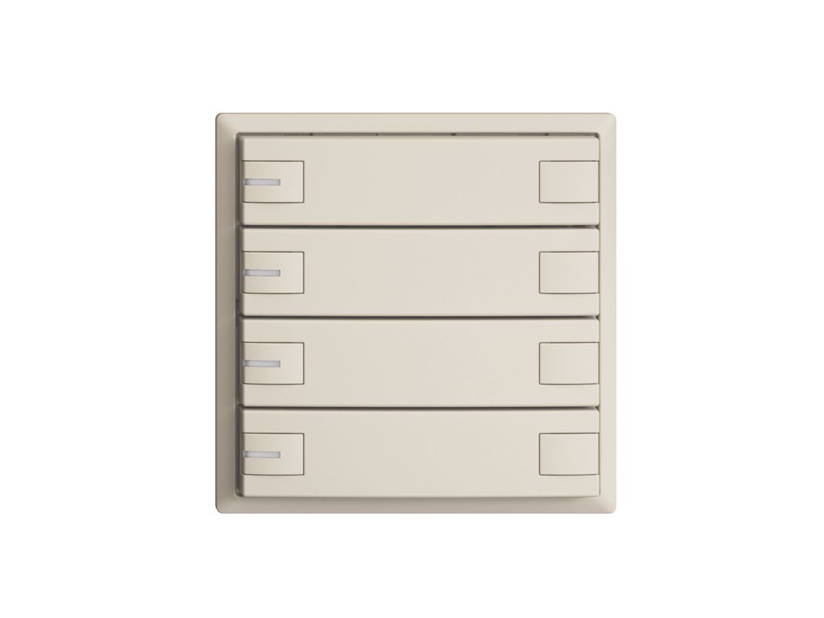 KNX-Taster RGB EDUE, 250mW, m.RGB-LED, 4×Taste, 2×Tastenb., crema
