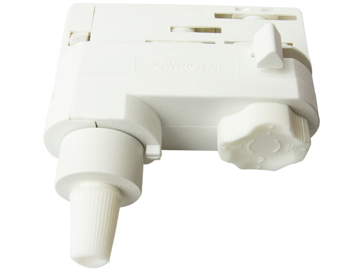 Adapter DOTLUX dreiphasig für Pendelleuchten mit Kabelzugentlastung weiss