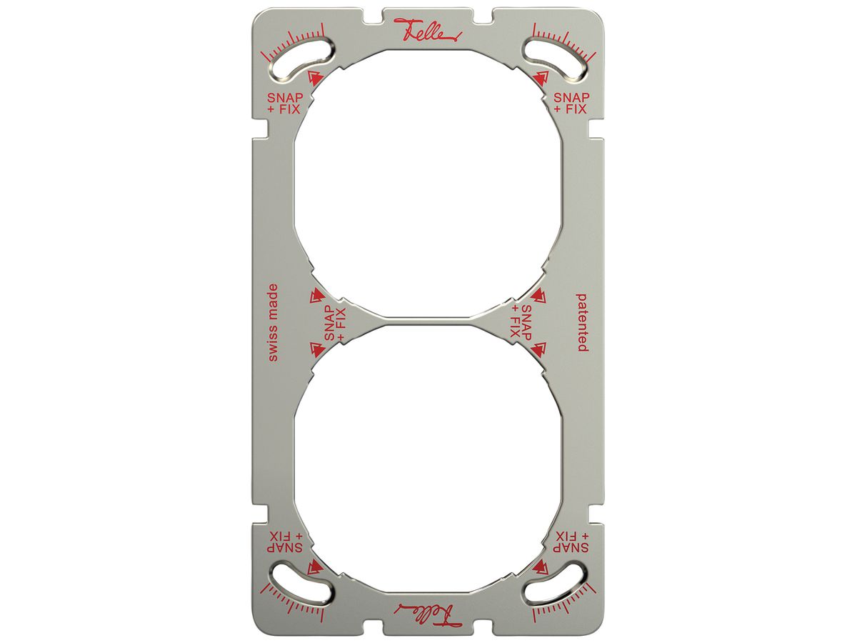 Befestigungsplatte mit SNAPFIX®-Befestigungssystem 2×1 oder 1×2 137×77mm