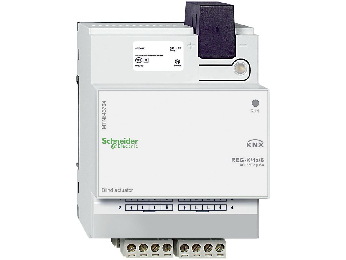 REG-Jalousieaktor KNX Schneider Electric 4×230V, MTN646704