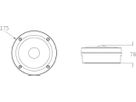 Anbaugehäuse Sylvania LifeSafe Pro SURF Kunststoff Ø175×78mm weiss