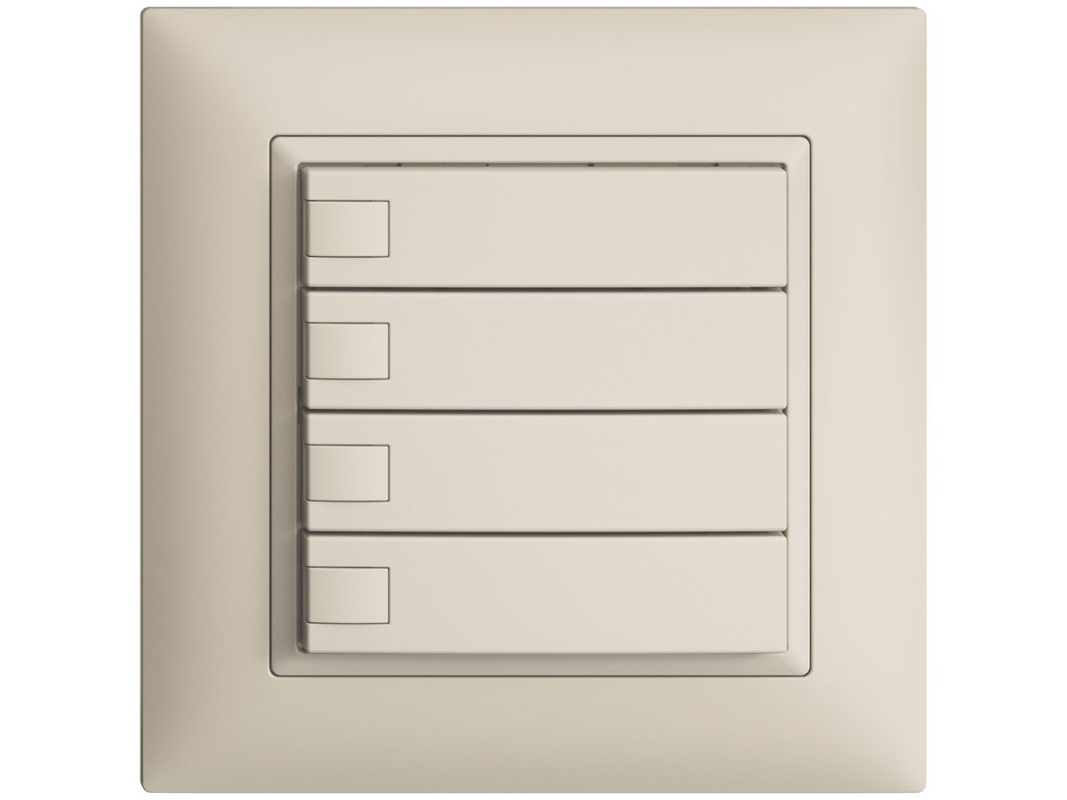 UP-Taster KNX 4-fach EDIZIOdue crema RGB ohne LED