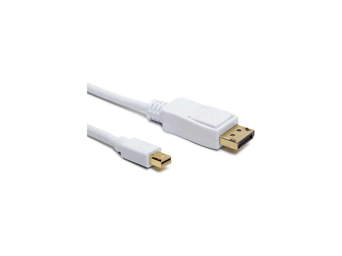 Mini-DP-DisplayPort-Kabel CeCoNet 4K 270MHz 10.8Gb/s 1.5m weiss