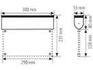 Notleuchte ESYLUX SLC EL LED IR 230V 3W IP40 3h Aluminium Deckenaufbau