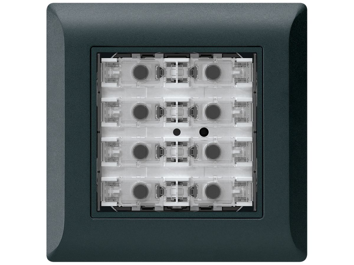 UP-Taster KNX KLI f.8×Tasten 8×Betätigungspunkte LED schwarz