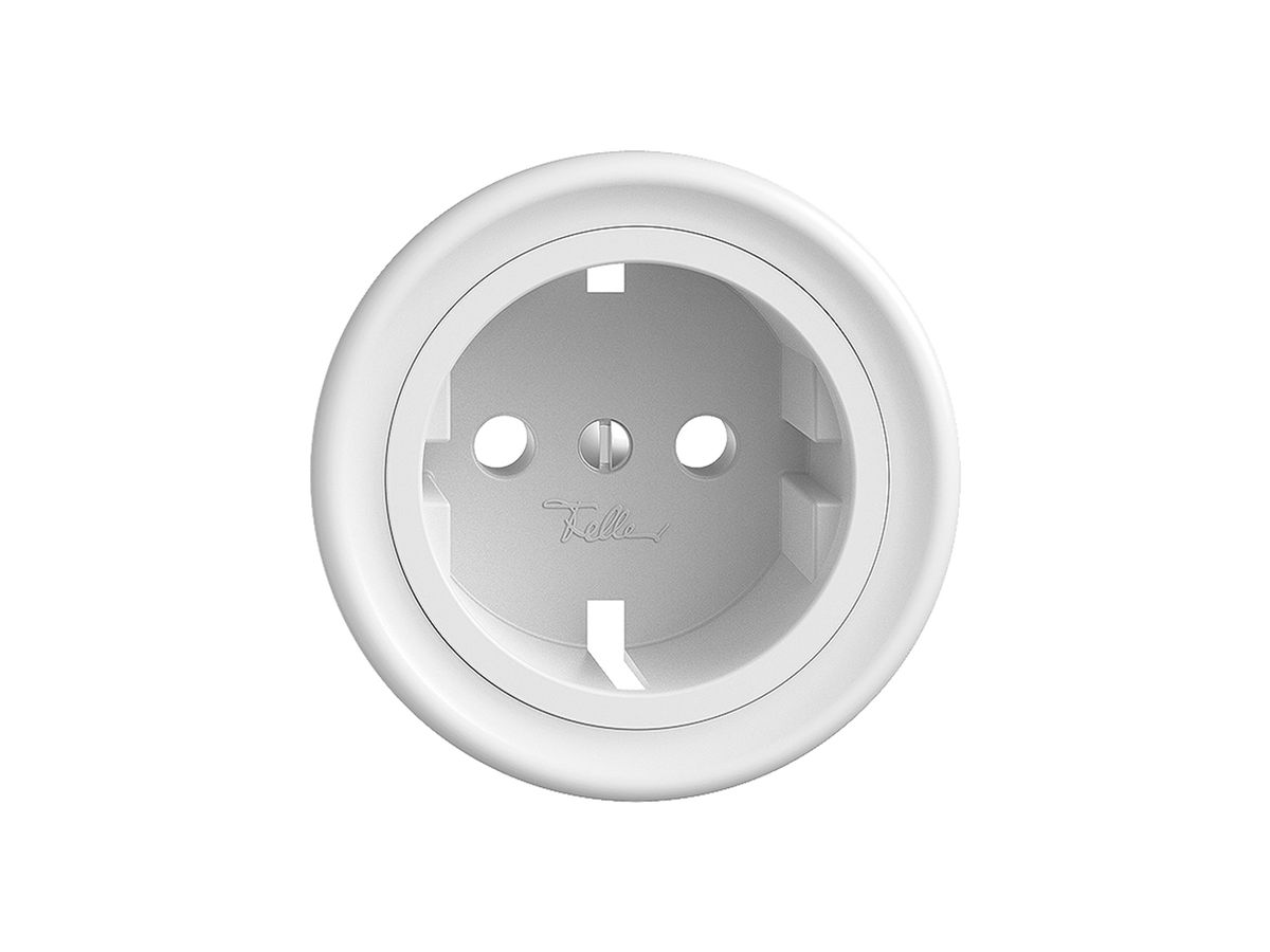 Frontset Feller STANDARDdue für Schuko-Steckdose Ø60mm weiss