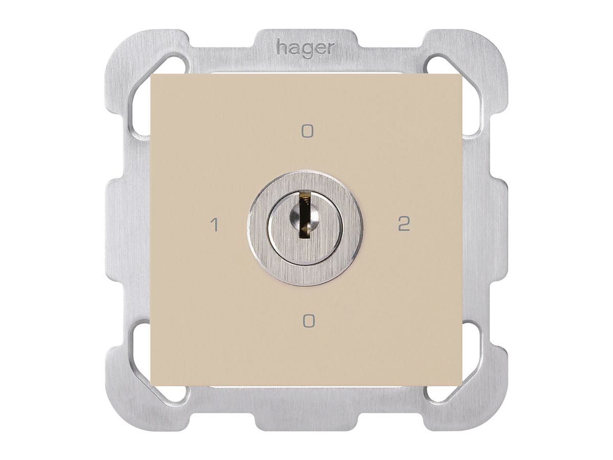 UP-Drehschalter kallysto 2/1L beige mit Schloss Kaba 8