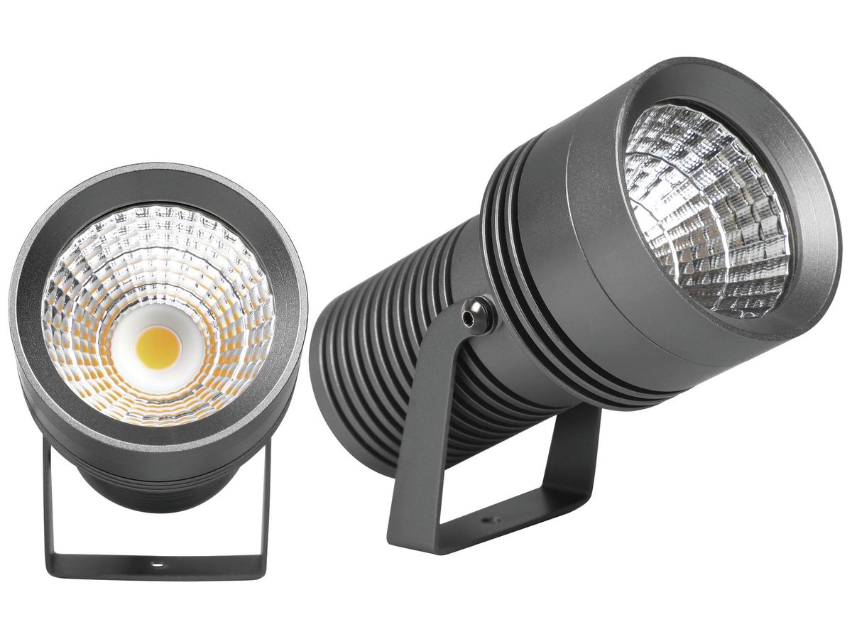 LED-Strahler CHARLY 230V 8W 560lm 2700K IP67 schwarz