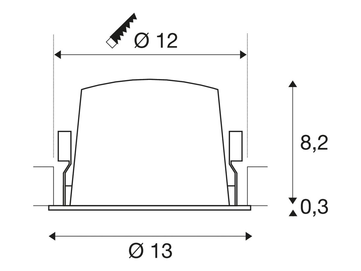 EB-LED-Deckenleuchte SLV NUMINOS L 17W 2700lm 4000K NB DALI DIM Ø130×85mm sz/ws