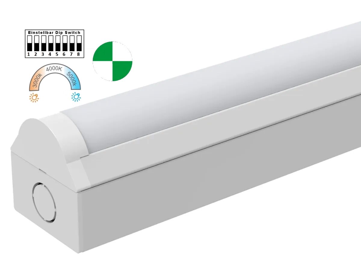 LED-Balkenleuchte 1200mm weiss NOT 3H - IP20,13-32W Einstellbar,3000/4000/5000K