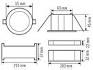Notleuchte ESYLUX ELH EL LED 3h SC RM OFFICE, weiss