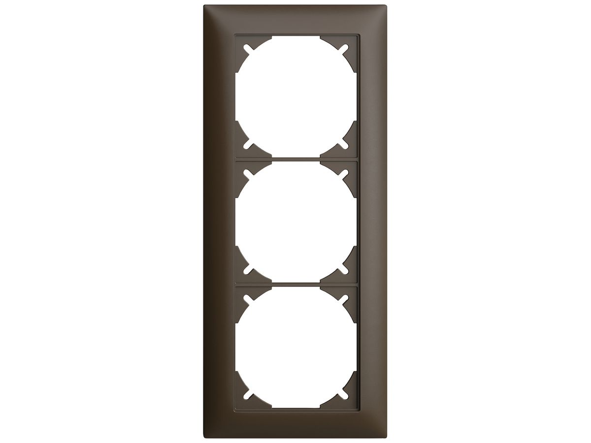 UP-Kopfzeile EDIZIOdue SNAPFIX® 3×1 vertikal 88×208mm umbra