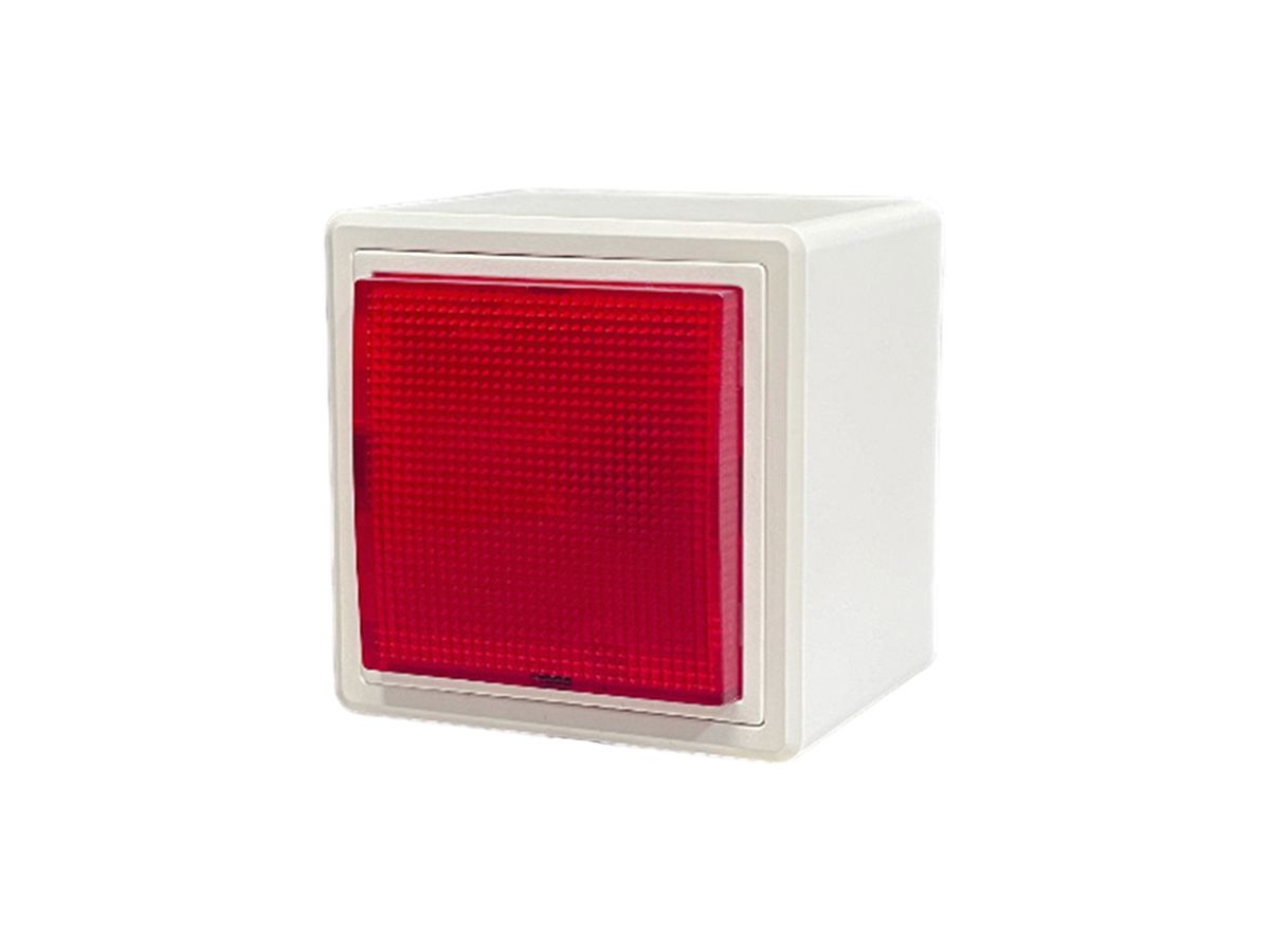 AP-Blitzleuchte Hugentobler 016LA 230V AC IP21 Xe 5J rot