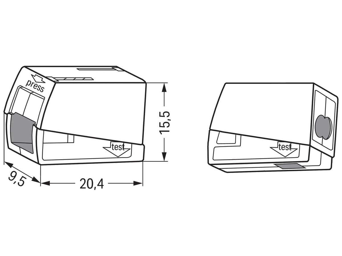 Leuchtenklemme WAGO 1…2.5mm²/0.5…2.5mm² weiss