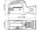 LED-Handscheinwerfer STAHL 190° schwenkbar 8h IP66 für Ex