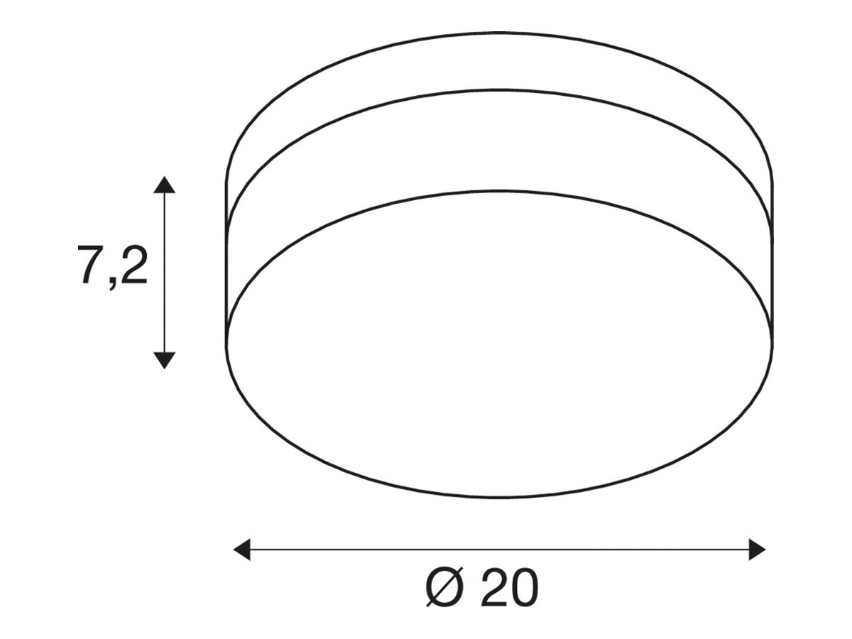 LED-Anbauleuchte SLV CYFT XL 15W 810lm 2700…4000K IP65 DIM Ø200 schwarz