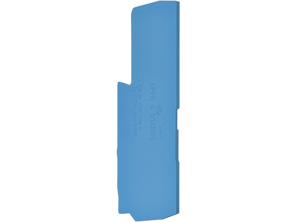 Abschlusswand Hager für KYA04NH3 N-Klemmen 4mm² blau