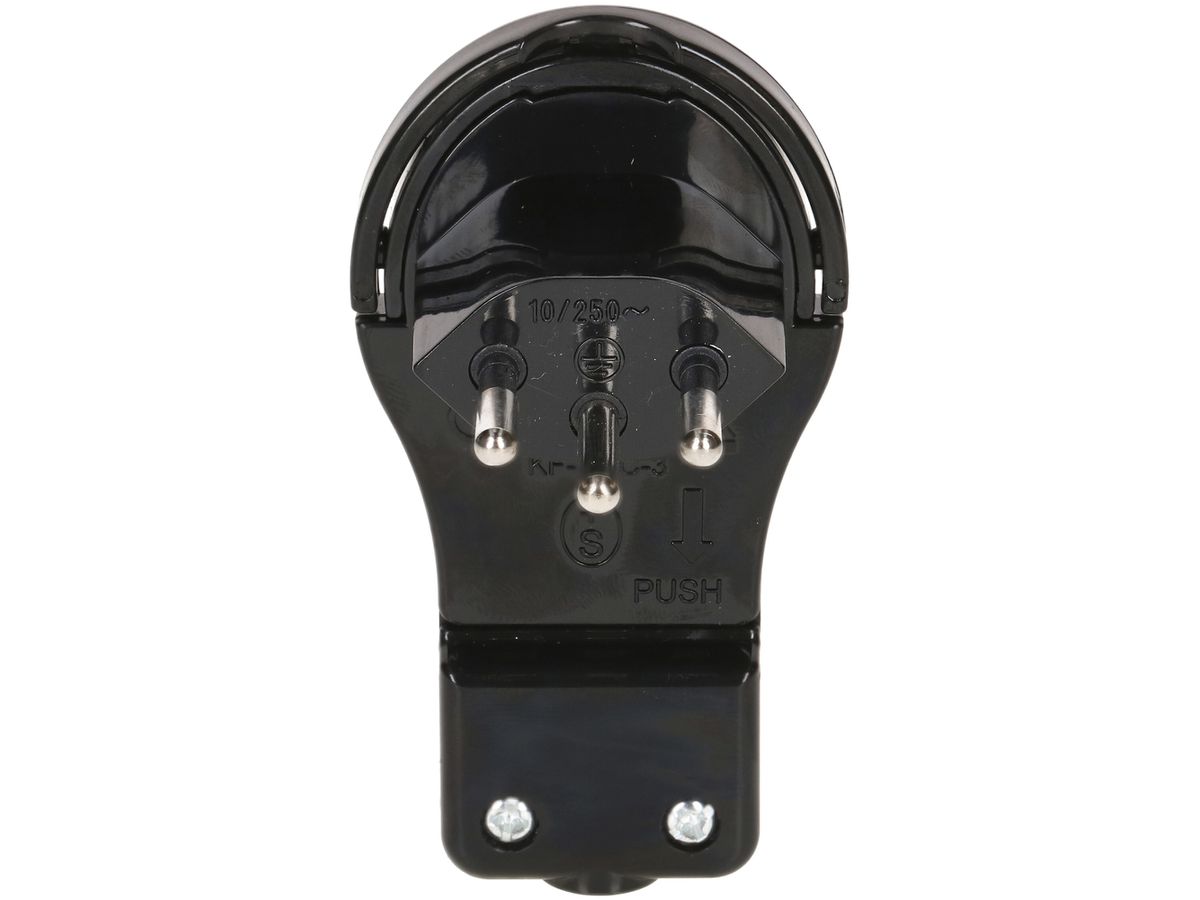 Winkelstecker Typ 12 MAX HAURI 230V 10A IP20 schwarz