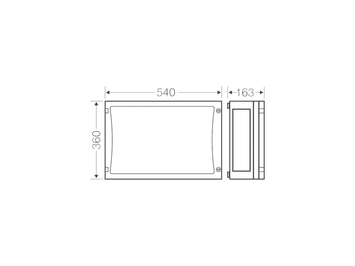 Apparategehäuse FP 0420 ENYSTAR grau leer 540×360×186mm