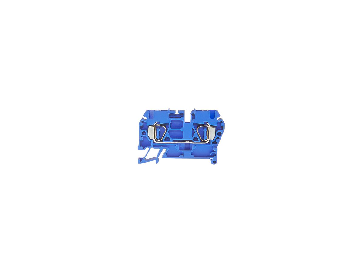 Durchgangs-Reihenklemme Woertz 0.2…2.5mm² 20A 600V Federzugansch.2×1 TH35 blau
