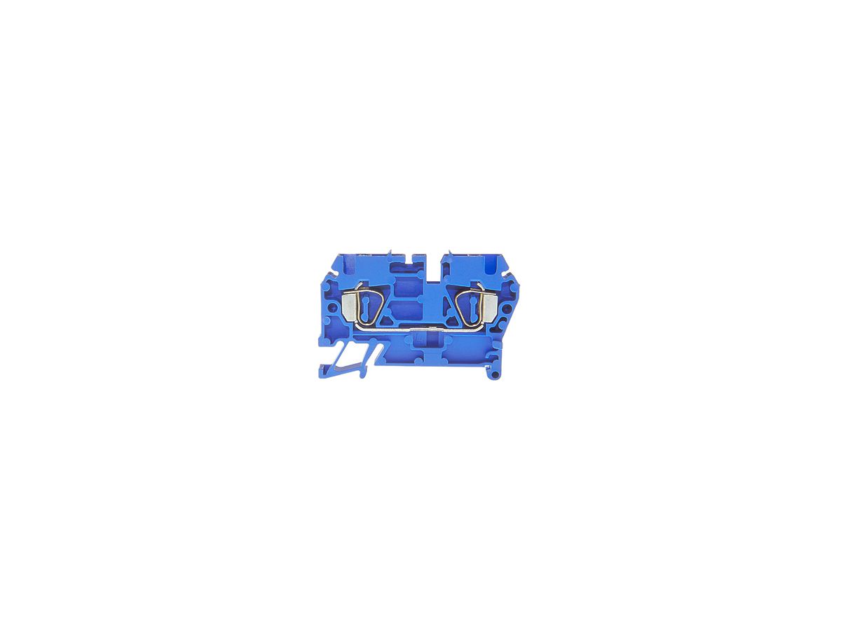 Durchgangs-Reihenklemme Woertz Ex 0.2…2.5mm² 20A 600V Federzugansch.2×1 TH35 bl
