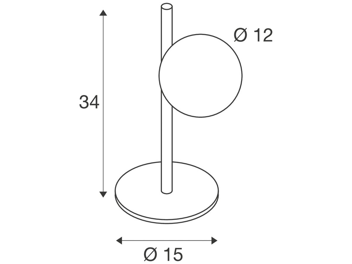 Tischleuchte SLV SUN G9 1×5W DIM schwarz